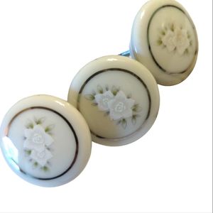 Floral Ceramic Drawer Pulls Vintage 11 count